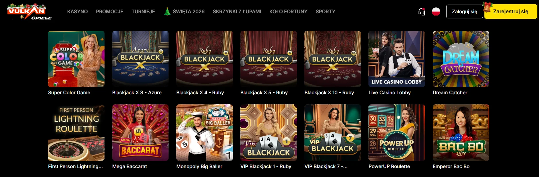 Vulkan Spiele strona z grami online